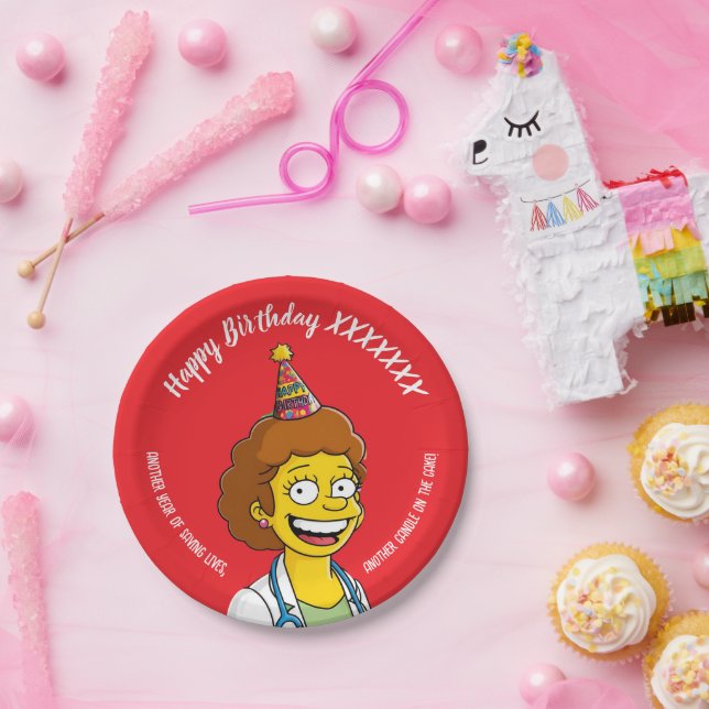 Plato De Papel DOCTORS BIRTHDAY red pediatric anti-stress (Fiesta)