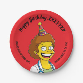 Plato De Papel DOCTORS BIRTHDAY red pediatric anti-stress