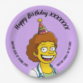 Plato De Papel DOCTORS BIRTHDAY violet pediatric fun girl