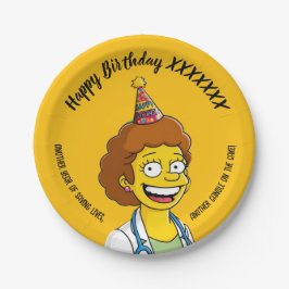 Plato De Papel DOCTORS BIRTHDAY yellow pediatric anti-stress