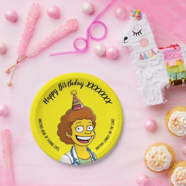 Plato De Papel DOCTORS BIRTHDAY yellow pediatric anti-stress (Fiesta)
