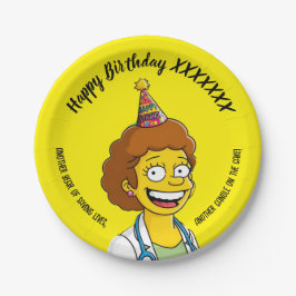 Plato De Papel DOCTORS BIRTHDAY yellow pediatric anti-stress
