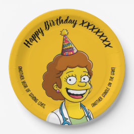 Plato De Papel DOCTORS BIRTHDAY yellow pediatric fun girl