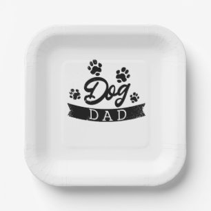 Plato De Papel Dog Dad Funny Design - Gift idea for dogs owners o