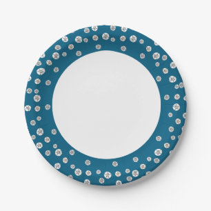 Plato De Papel Dólares de arena blanca