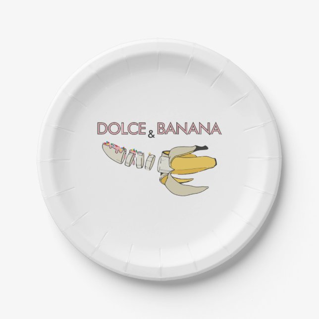 Plato De Papel Dolce & Banana (Anverso)