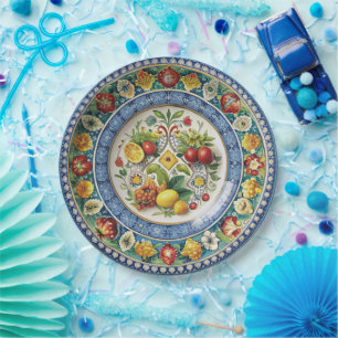 Plato De Papel Dolce & Gabbana Carro Siciliano Papel blanco