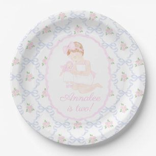 Plato De Papel Dolly preppy Grandmillennial y yo arcos rosados