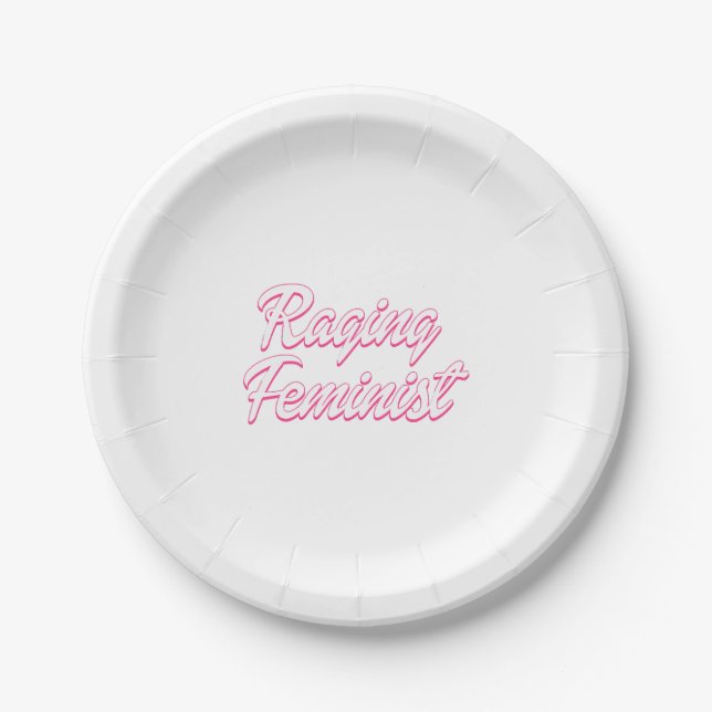 Plato De Papel Dolor feminista furioso (Anverso)