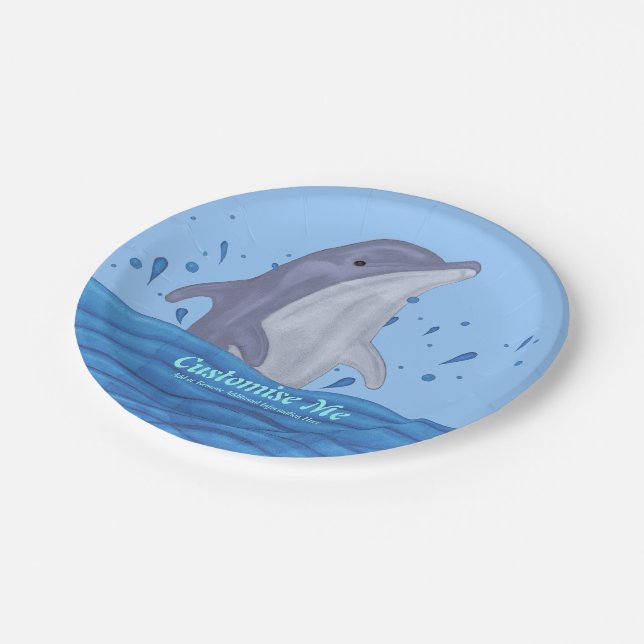 Plato De Papel Dolphin Splash (Angular)