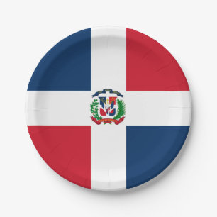 Plato De Papel Dominican Republic flag Paper Plate