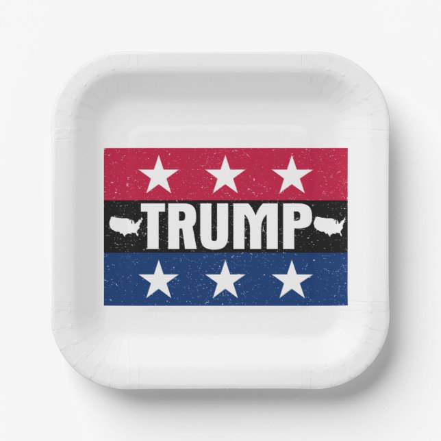 Plato De Papel Donald Trump (Anverso)