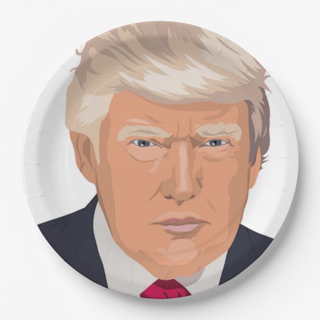 PLATO DE PAPEL DONALD TRUMP (Anverso)