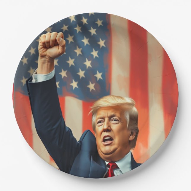 Plato De Papel Donald Trump (Anverso)