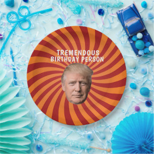 PLATO DE PAPEL DONALD TRUMP FUNNY BIRTHDAY PAPER PLATES