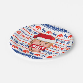 Plato De Papel DONALD TRUMP Navidades furiosos