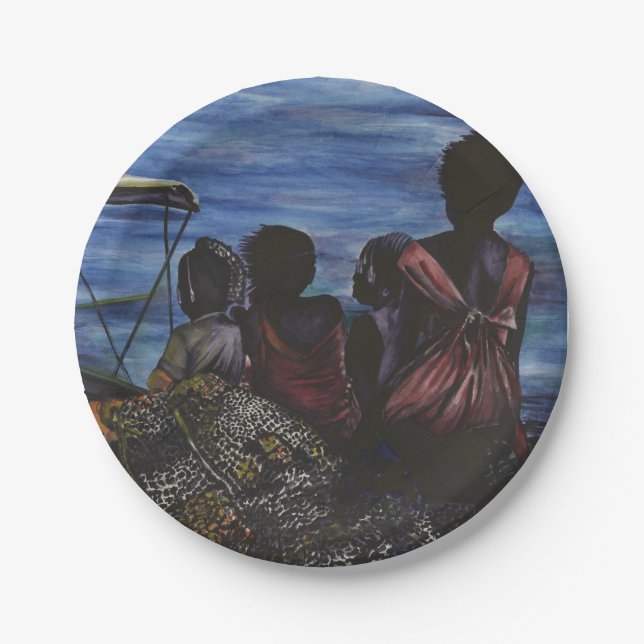 Plato De Papel ¿Dónde está papá? Isla Harbour (Anverso)