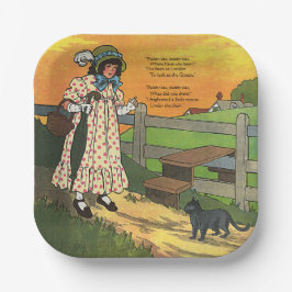 Plato De Papel ¿Dónde has estado? Madre Rhyme de oca