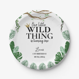 Plato De Papel donde las cosas salvajes son placas de papel