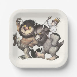 Plato De Papel Donde viven los monstruos Personajes