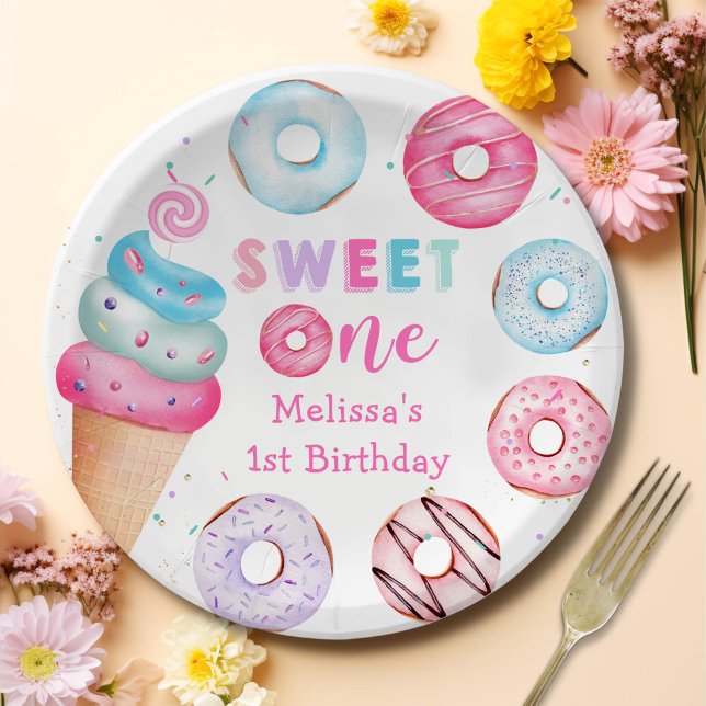 Plato De Papel Donut Helados Dulces Placas De Papel Fiesta (Subido por el creador)