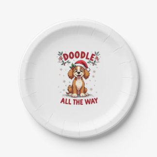 Plato De Papel Doodle Todo El Camino Gorra De Santa Divertida Gol