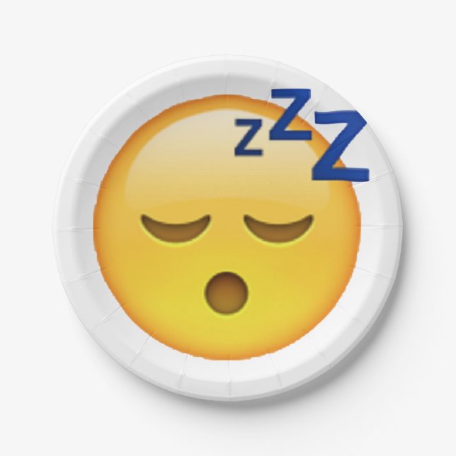 Plato De Papel Dormido - Emoji (Anverso)