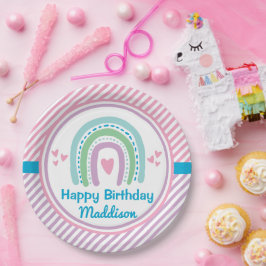 Plato De Papel Dormir Bajo Medio Dormido Sobre El Arcoiris