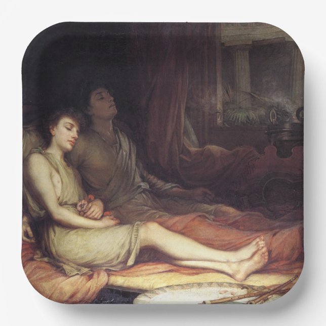 Plato De Papel Dormir y su muerte de medio hermano (dolor) (Anverso)