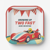 Dos autos de carrera rápida segundo cumpleaños