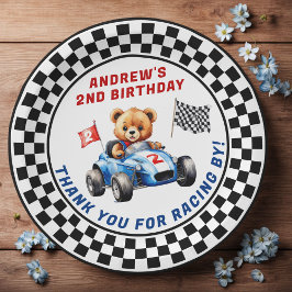 Plato De Papel Dos autos de carrera rápida segundo cumpleaños