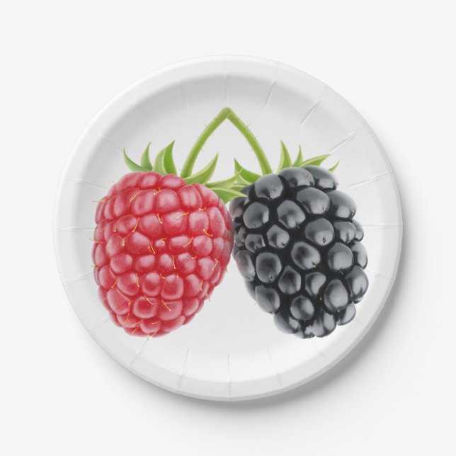 Plato De Papel Dos bayas (Anverso)