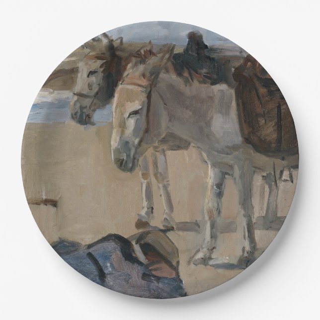 Plato De Papel Dos burros (de Isaac Israels) (Anverso)
