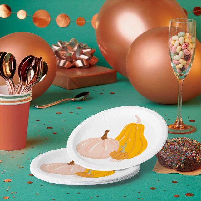 Plato De Papel Dos Calabazas (Subido por el creador)