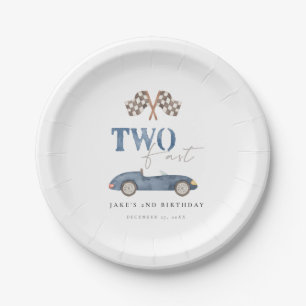 Plato De Papel Dos coches de carrera rápida