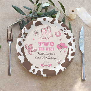 Plato De Papel Dos fiestas de 2º cumpleaños de la Novia Occidenta