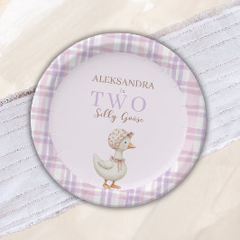 Plato De Papel Dos Fiestas de cumpleaños, Chica de oca boba, colo