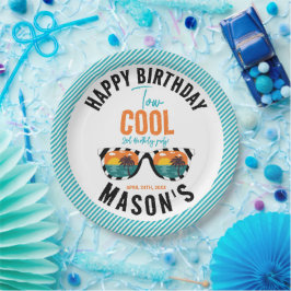 Plato De Papel Dos Fiestas del segundo cumpleaños de Guay Boy