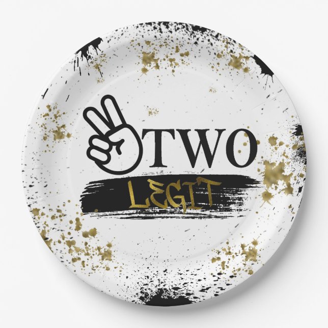 Plato De Papel Dos leyendas para dejar el cumpleaños (Anverso)