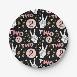 Plato De Papel Dos leyendas para dejar el segundo cumpleaños