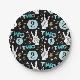 Plato De Papel Dos leyendas para dejar el segundo cumpleaños