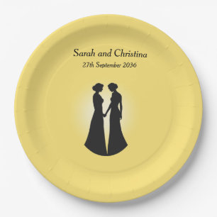 Plato De Papel Dos novias