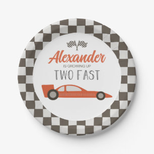 Plato De Papel Dos Placas de papel de cumpleaños para coches de c