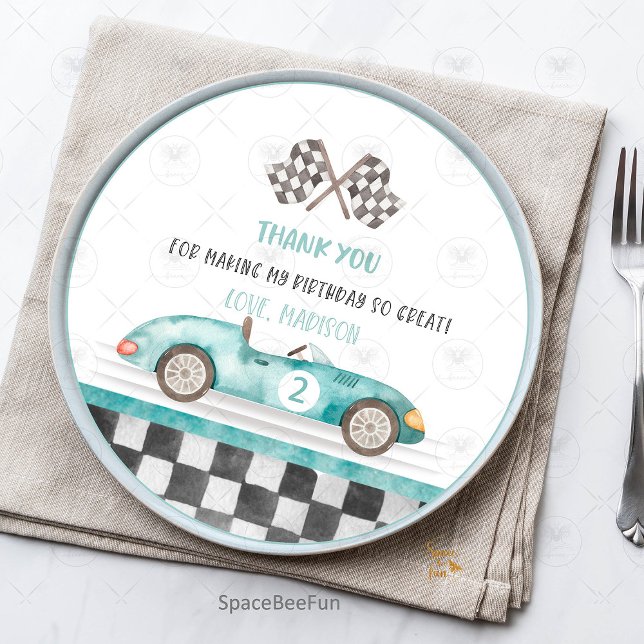 Plato De Papel Dos placas de papel para la fiesta de cumpleaños (Fast car birthday,Racing car party,two fast,vintage car,pastel car party,boy car party,Racing car pa)