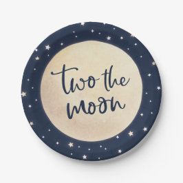 Plato De Papel Dos placas para la fiesta de cumpleaños de la luna