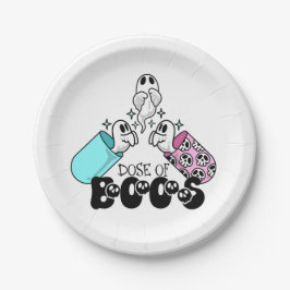 Plato De Papel Dosis de Boos Medical Ghost Halloween