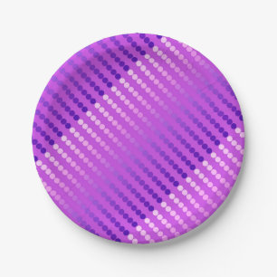 Plato De Papel Dosis de satén - violeta y orquídea