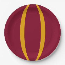 Plato De Papel Double Stripe Custom Party Paper Plate