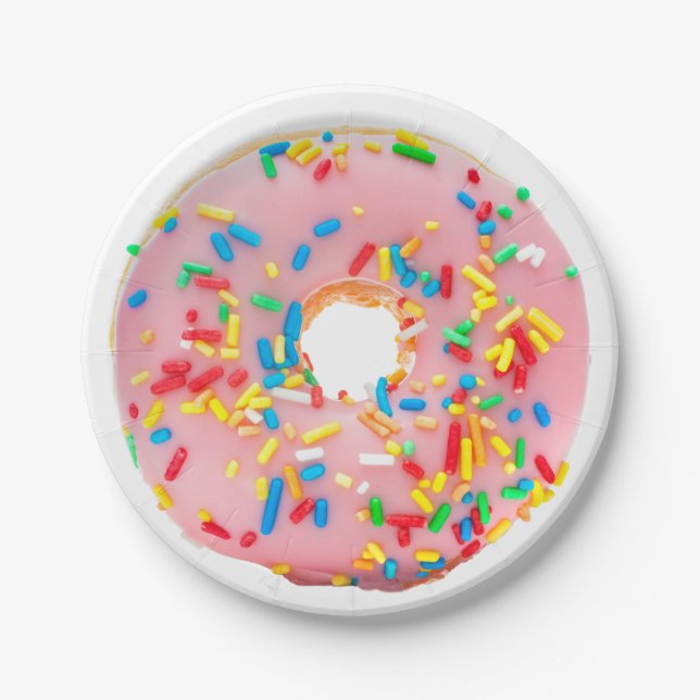 Plato De Papel Doughnut - Donut (Anverso)