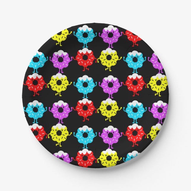 Plato De Papel Doughnut Donut Lovers (Anverso)